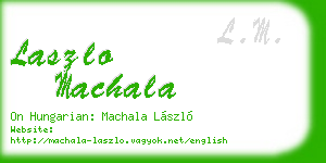 laszlo machala business card